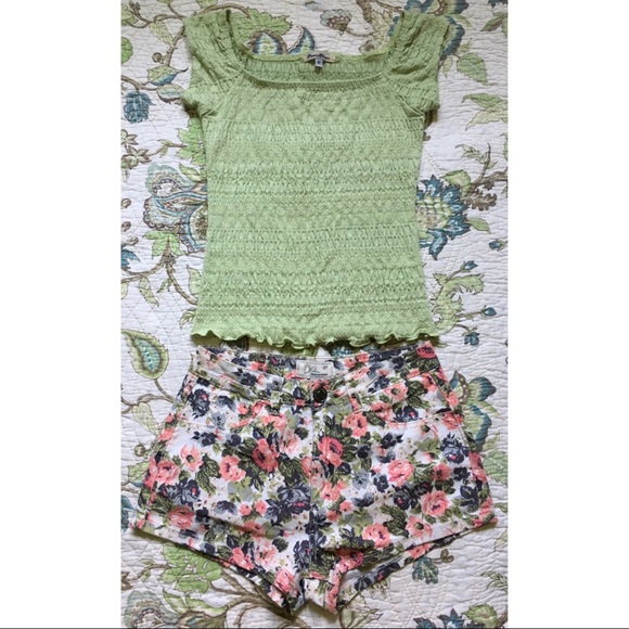 High waisted floral shorts - Picture 4 of 4